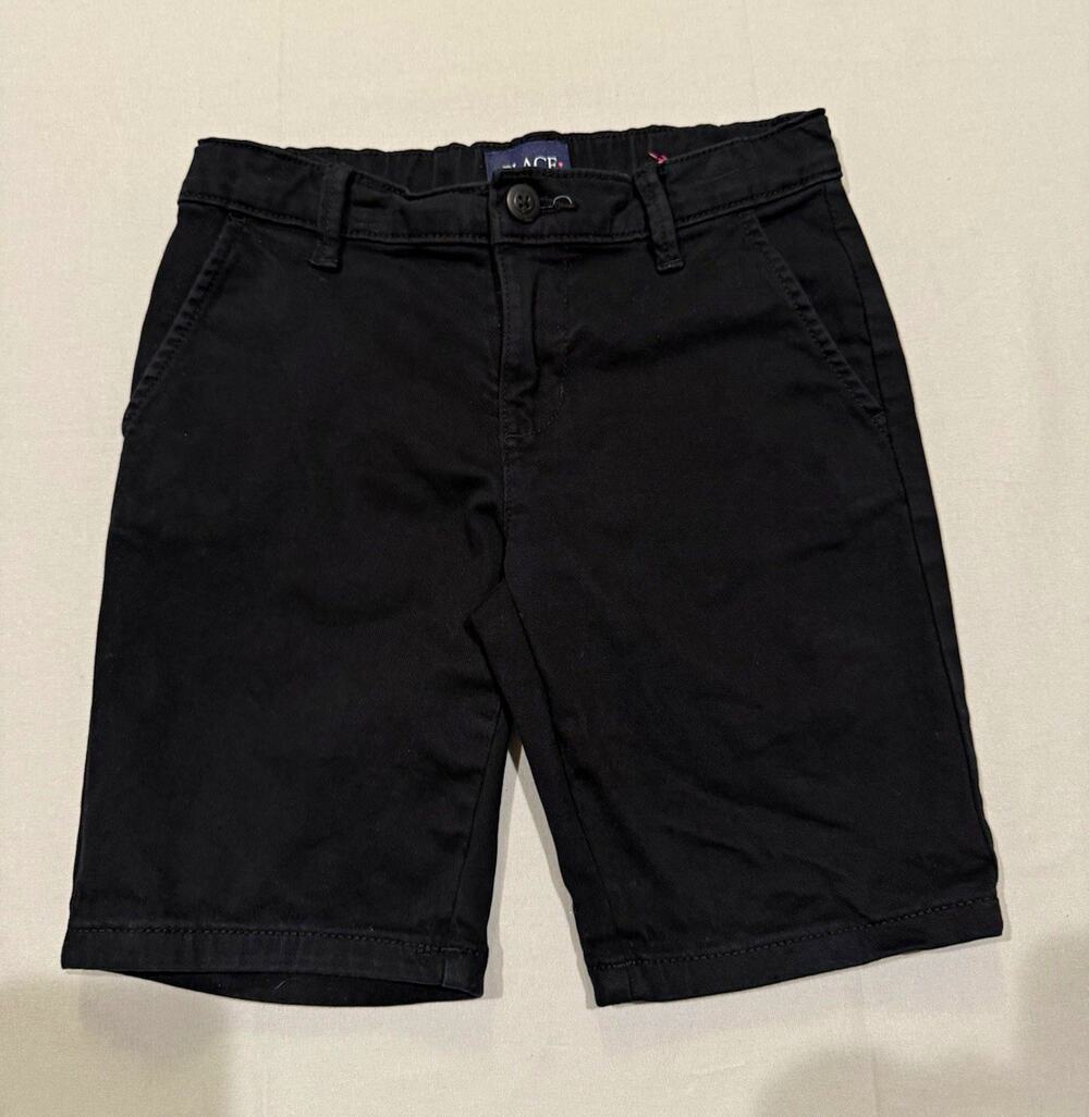The Children’s Place Girls 6X/7 Black School Uniform Chino Bermuda Shorts